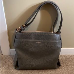 Grey Matt & Nat Crossbody Purse with Rose Gold!
